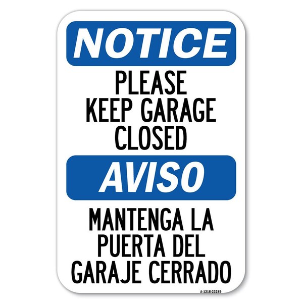 Safety Sign, 12 in Height, Aluminum, 18 in Length, 23289